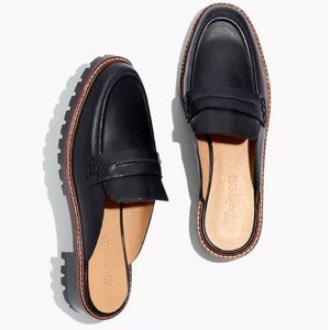 NWT Madewell 6.5 The Corinne Lugsole Loafer Mule Black